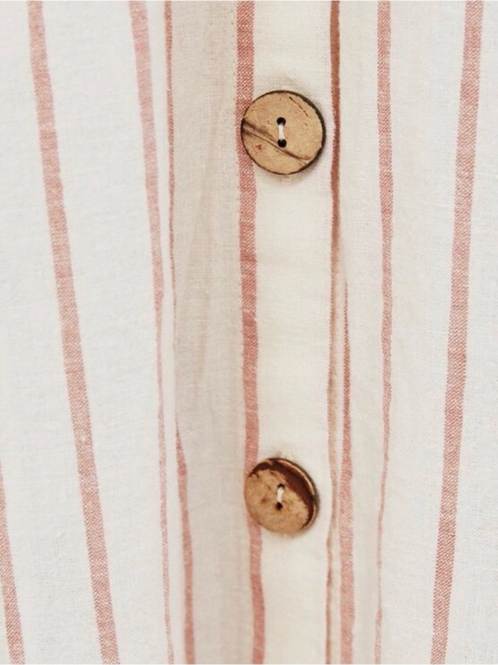 Zara Cream Midi Dress with Stripes and Front Tie - Picture 4 of 8